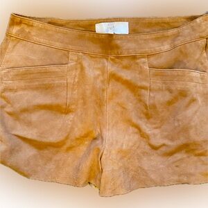 Joie tan suede shorts